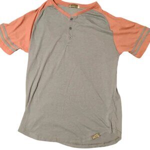 MTL Apparel Men's Blue Gray and Red Raglan Shirt